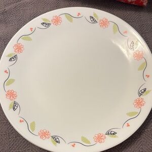 Corelle Tangerine Pattern Dinner Plates, set of 4